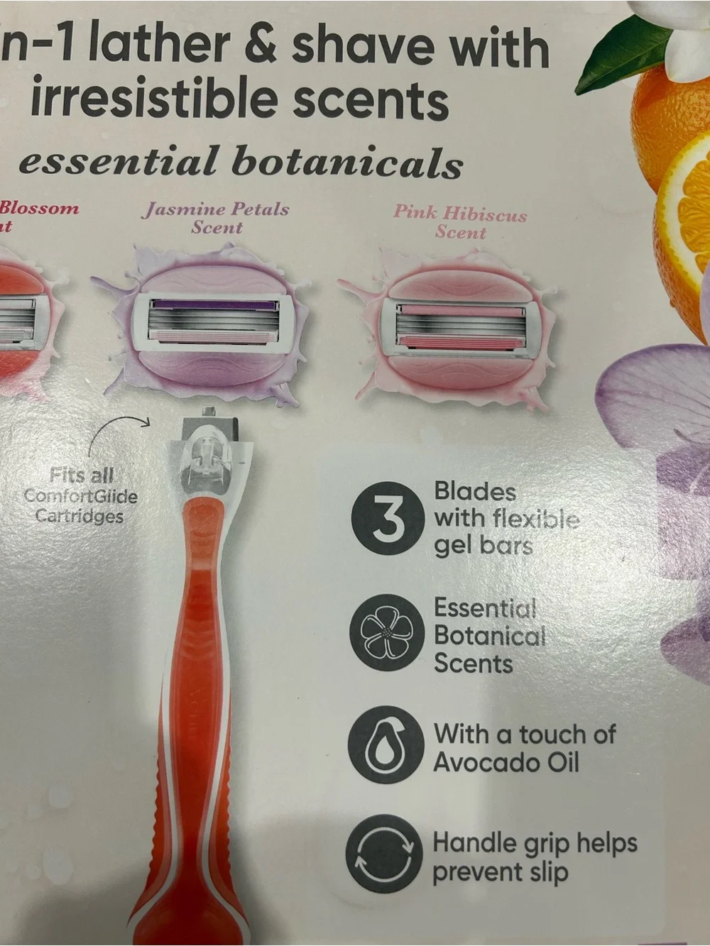 Gillette venus 2 in 1 lather and shave with irresistible sent 1 razor 12 bars
